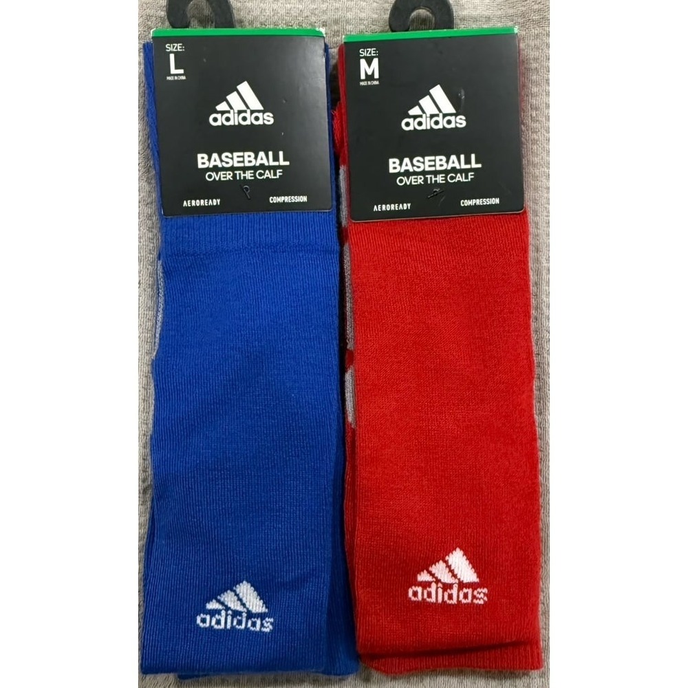 Adidas Baseball Over The Calf Socks Medium & Large Bundle